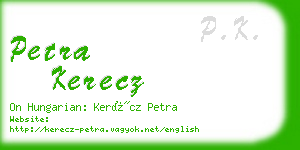 petra kerecz business card